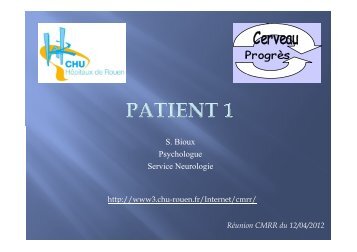 S. Bioux Psychologue Service Neurologie - CHU de Rouen