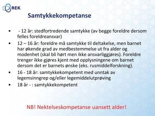 Hvilke prosjekter trenger godkjenning fra REK og NSD? - Innomed