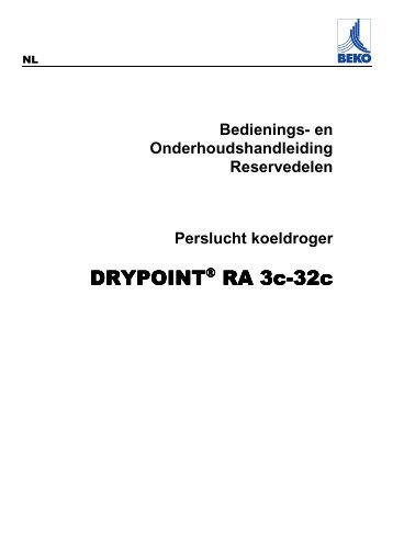 DRYPOINT RA 3c-32c_manual_nl_2009_11 - BEKO ...