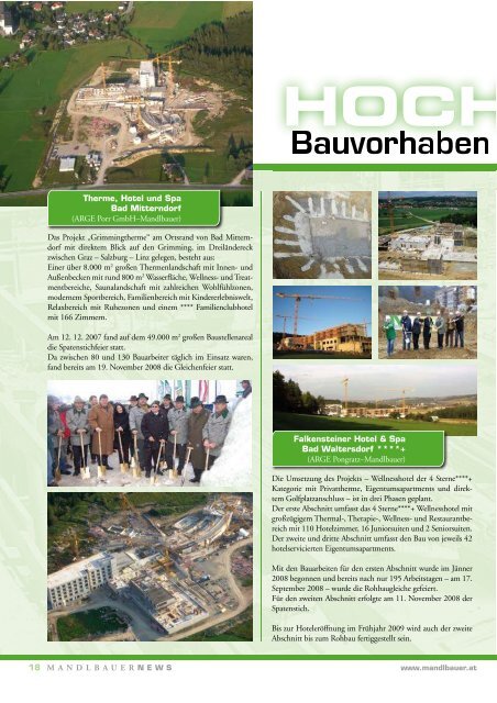 News 2008 - Mandlbauer Bau GmbH