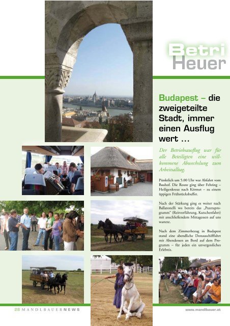 News 2008 - Mandlbauer Bau GmbH