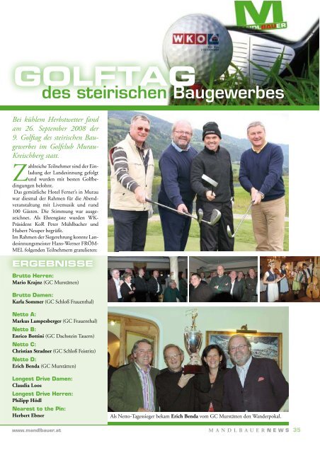 News 2008 - Mandlbauer Bau GmbH
