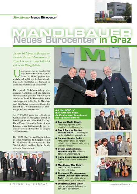 News 2008 - Mandlbauer Bau GmbH