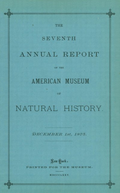 1874-1875 - American Museum of Natural History