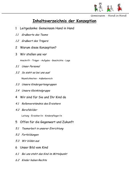 Inhaltsverzeichnis der Konzeption - Gemeinde Hergatz