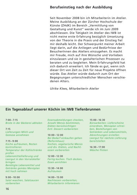 Jahresbericht 2008 - IWB Integriertes Wohnen fÃ¼r Behinderte