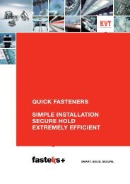 FASTEKS+® Quick Fasteners | KVT-Fastening