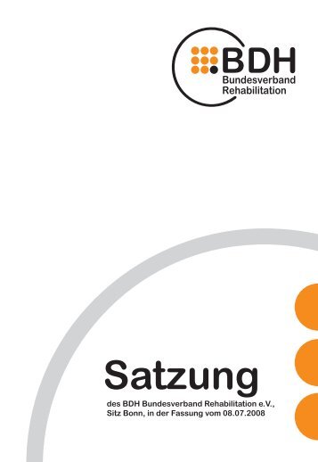 Satzung - BDH Bundesverband Rehabilitation