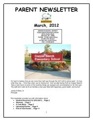 PARENT NEWSLETTER March, 2012 - Abington School District