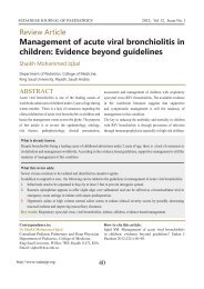 Management of acute viral bronchiolitis in children ... - Sudanjp.org