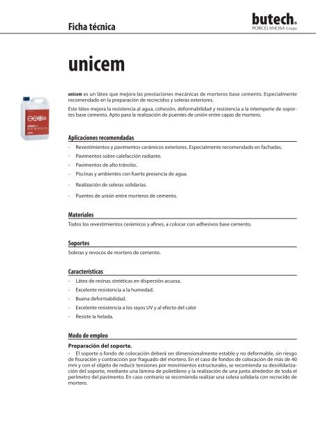 unicem - Butech