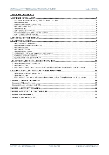 ETSI EN 301 489-1 V1.6.1 ETSI EN 301 489-3 V1.4.1 Measurement ...