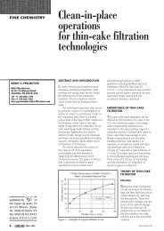 Clean-in-Place Operations for Thin-Cake Filtration Technologies