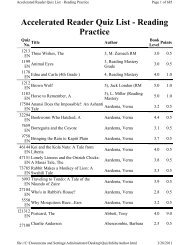 2011 Quiz List by Author.pdf - Cleveland County Schools