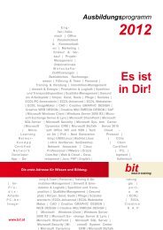 the training program in 2012 - MIT e-Solutions GmbH