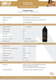 Material Safety Data Sheet Midnight Magic - Black Magic Spray ...