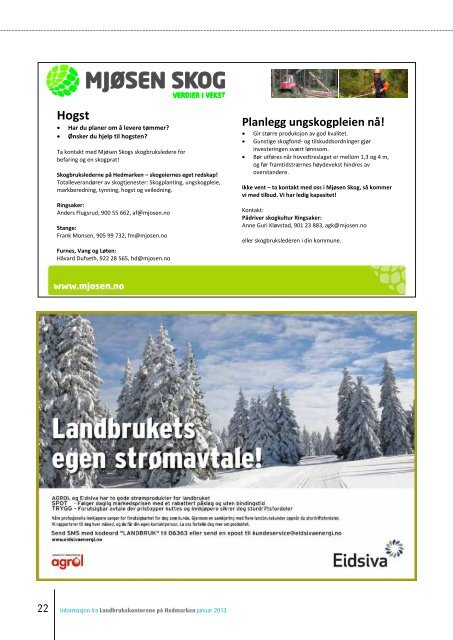 Landbrukern 1-2013.pdf - Ringsaker kommune