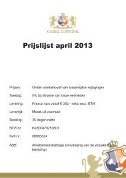 prijslijst april 2013 - Carel Lurvink