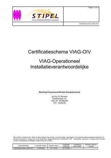 VIAG Operationeel Installatieverantwoordelijke - Stipel