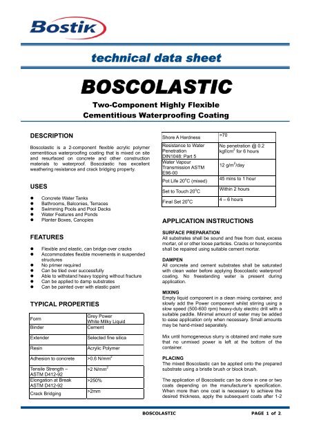 BOSCOLASTIC - Bostik Hong Kong Limited