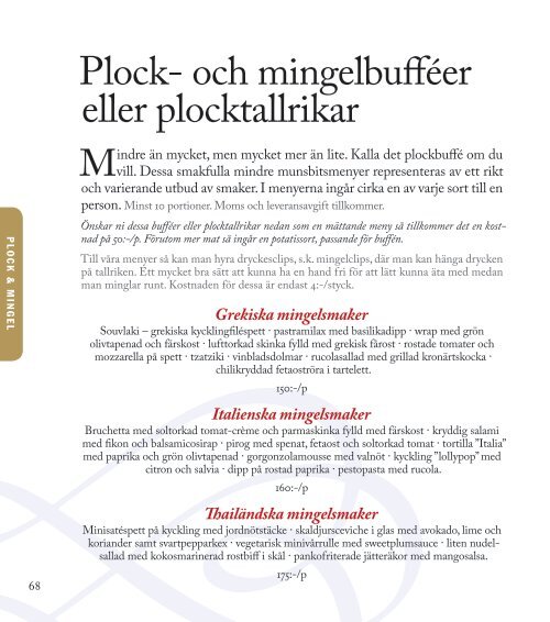 Matiga Bokenâ (pdf) - SÃ¤bb & Blomqvist Catering