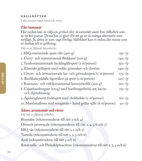 Matiga Bokenâ (pdf) - SÃ¤bb & Blomqvist Catering