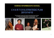 to view the Charter - Kowhai Intermediate School