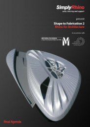 Download the Shape to Fabrication 2 Agenda - Simply Rhino