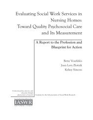 Evaluating Social Work Services in Nursing Homes: Toward Quality ...