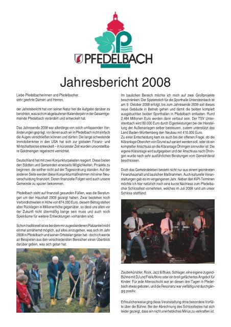 Jahresbericht 2008 Einzelseiten.pmd - Gemeinde Pfedelbach