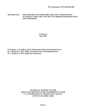 Method 524.3 Measurement of Purgeable Organic Compounds - US ...