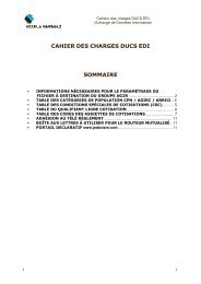 CAHIER DES CHARGES DUCS EDI SOMMAIRE - Ag2r