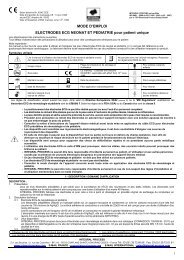 MODE D EMPLOI DES ELECTRODES ECG DE ... - Integral Process