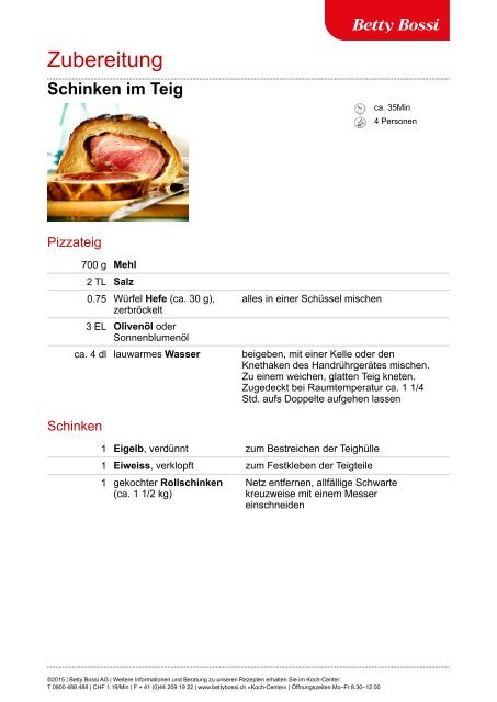 Schinken im Teig - Betty Bossi