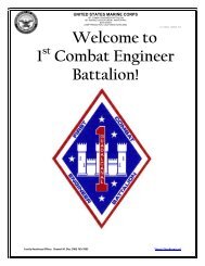 Welcome to 1 Combat Engineer Battalion! - 1st Marine Division