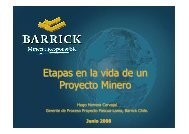 Etapas en la vida de un proyecto minero