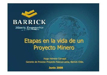 Etapas en la vida de un proyecto minero