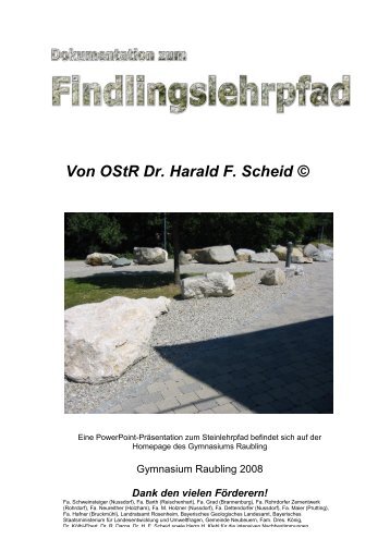 Von OStR Dr. Harald F. Scheid © - Gymnasium Raubling