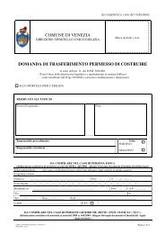 domanda di trasferimento permesso di costruire - Comune di ...