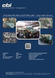 20 Hi ROLLING MILL & SLITTING LINE â strip width 320 mm