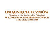 OSIÄGNIÄCIA UCZNIÃW - Gimnazjum nr 1 w Polkowicach