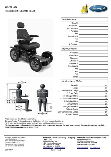 X850 CS - Permobil