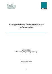 Energieffektiva flerbostadshus â erfarenheter - BeBo