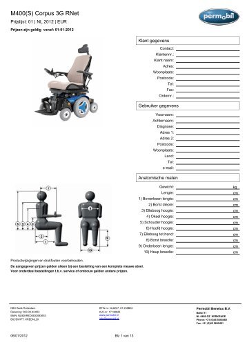 M400(S) Corpus 3G RNet - Permobil