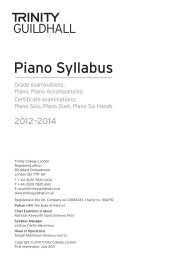 Piano Syllabus 2012-2013 - Trinity College London