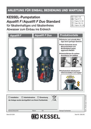 KESSEL-Pumpstation Aqualift F/Aqualift F Duo Standard