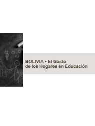 BOLIVIA: El gasto de los hogares en la educacion - Unidad de ...