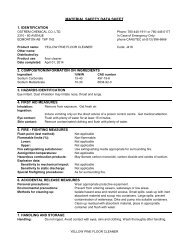 J418 MSDS - Ostrem Chemical Co. Ltd.