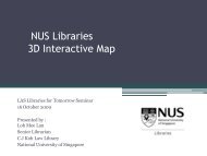 NUS Libraries 3D MAP - Library Association of Singapore