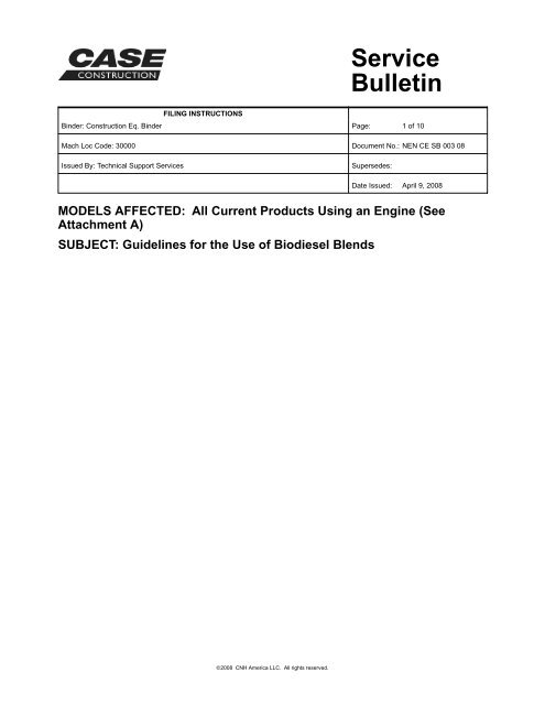 Biodiesel Fuels - Sequoia Equipment Company